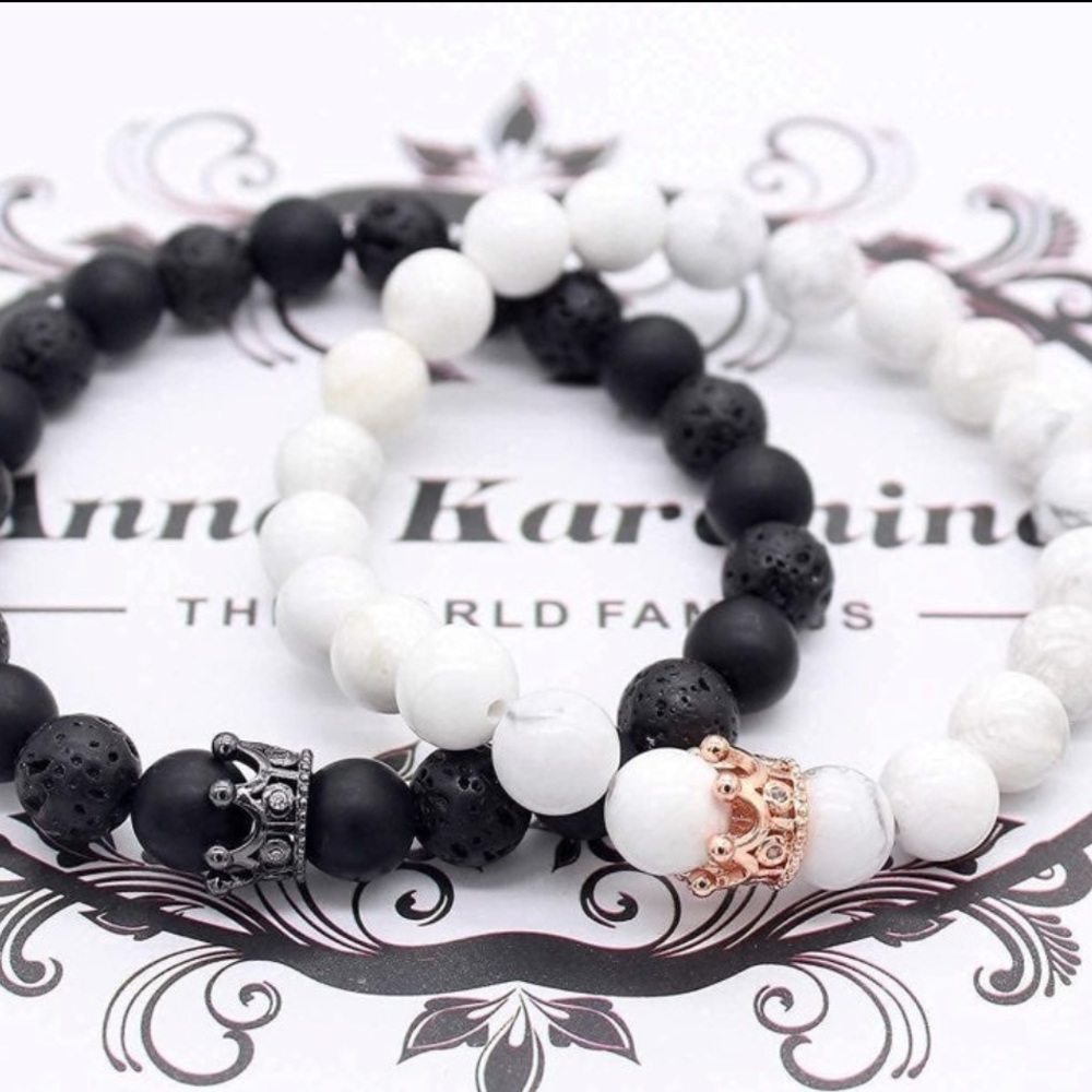 Couples Beaded Bracelet King Queen